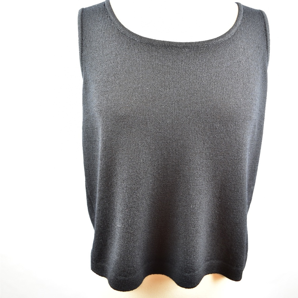 St John Knit Carviar Womens Blouse Size S Shell